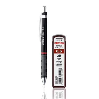 Rotring ดินสอกด พร้อมไส้ดินสอ 2B ขนาด 0.5mm Rotring Tikky Set Mechanical Pencil 0.5mm 2CT