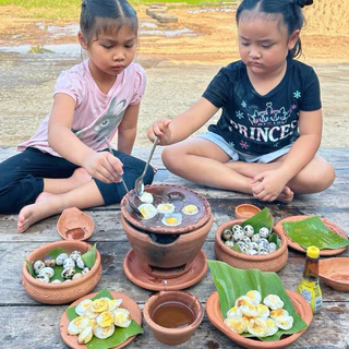 ชุดทำขนมครก ไข่ครกนกกระทา กระทะดินเผา