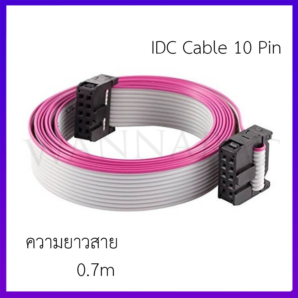 สาย IDC Flat Ribbon Data Cable 10 Pin for 3D Printer 2004/12864 LCD สายแพร ยาว 70cm