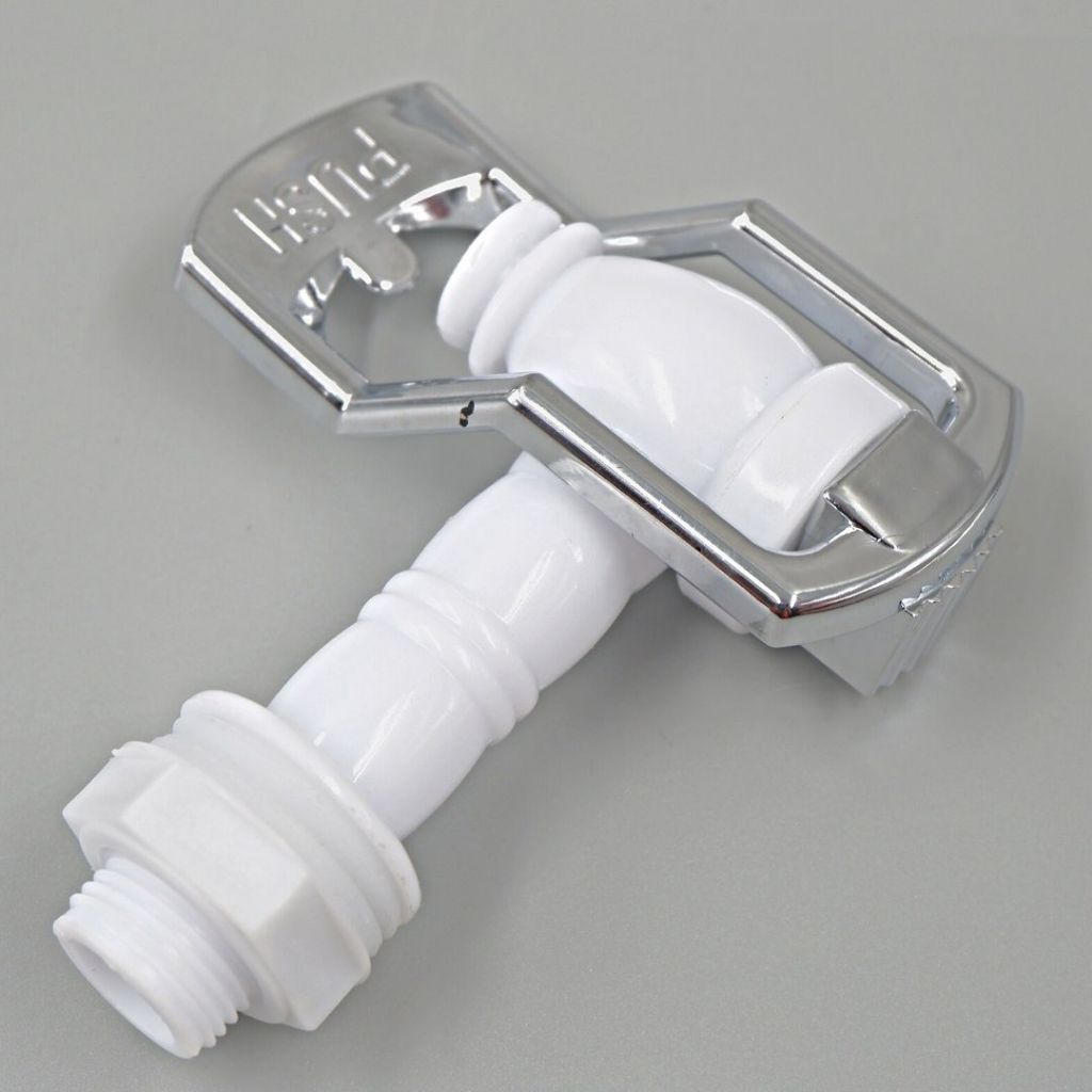 ก๊อกน้ำพลาสติก แบบกด เกลียว 18 มิลลิเมตร มีโอริงทั้ง 2 ด้าน ใช้สำหรับถังน้ำดื่มทั่วไป เครื่องกรองน้ำแร่แบบโดม พลาสติก fo - รูปที่ 3