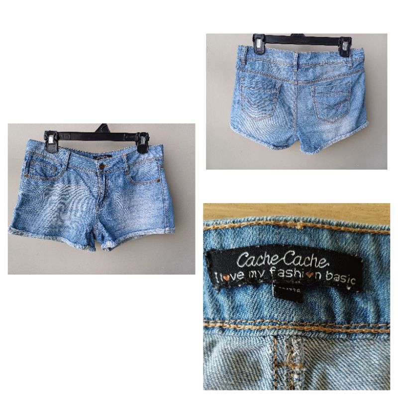 Cache Cache Short Jeans เอวต่ำ 33"