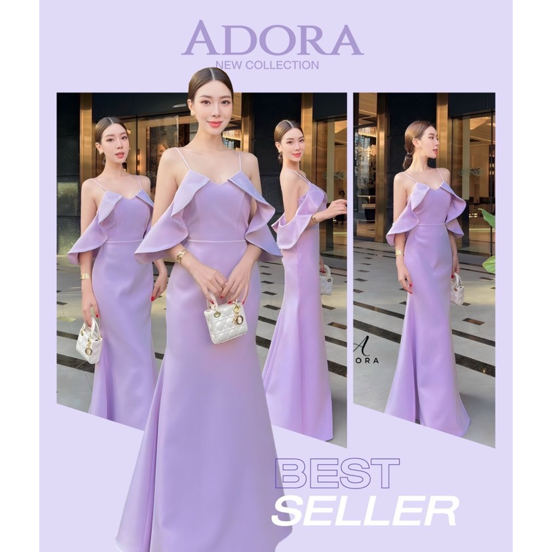 เดรสยาวหรูไปงาน เดรสราตรี งานป้าย Adora