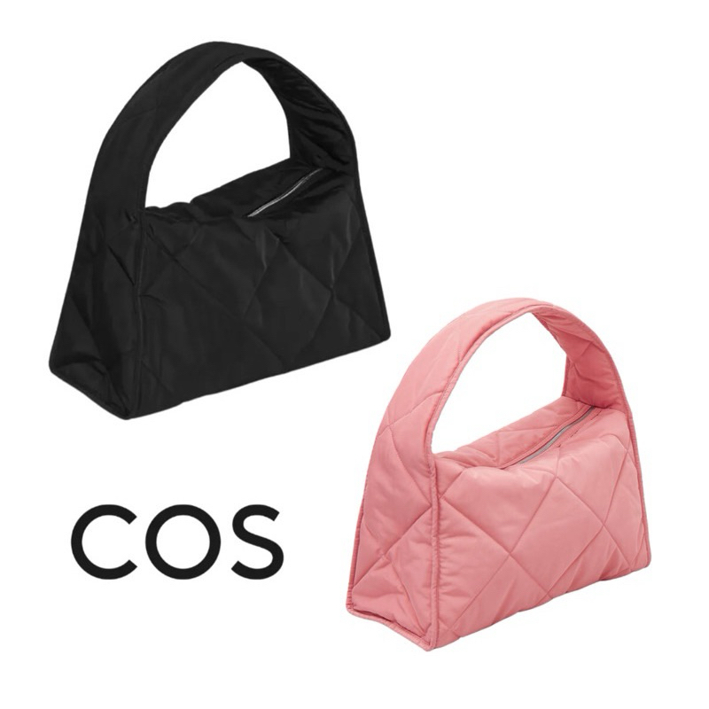 🩷ส่งต่อ🩷กระเป๋า COS - Quilted Shoulder Bag ของแท้ สีชมพู🩷
