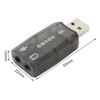 USB SOUND CARD 5.1 สำหรับคอมพิวเตอร์ และโน๊ตบุ๊ค