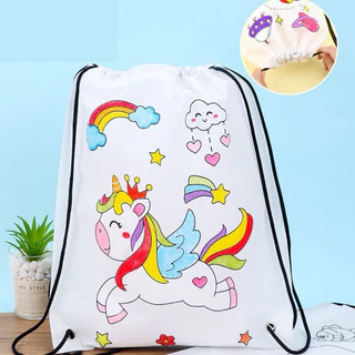 กระเป๋าสะพาย diy กระเป๋าผ้าระบายสี ระบายสี ของเล่นdiy ระบายสีเด็ก เสริมพัฒนาการเด็ก 2 ขวบ ของเล่นงานประดิษฐ์ ของเล่นเด็ก