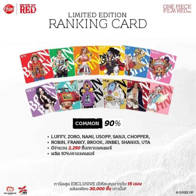 onepice  Limited Rdition Ranking Card