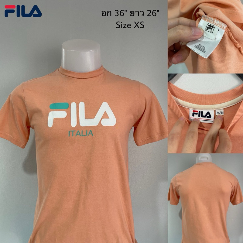 เสื้อ FILA สีส้มอ่อน