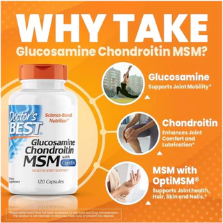 EXP 11/27 Glucosamine Chondroitin Msm with OptiMSM 120 Veggie Caps Doctor’s Best