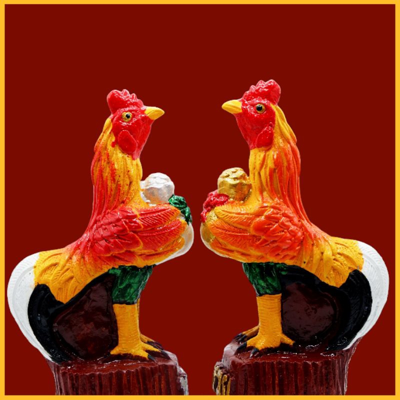 ไก่ชนหอบเงินหอบทอง (ขนาด 15 ซม.) ตุ๊กตาไก่ชน ไก่มงคล ไก่ถวายไอ้ไข่ ไก่นำโชค ไก่ชน ไก่จิกทรัพย์ ตุ๊กตาแก้บน ตุ๊กตาตั้งศาล - รูปที่ 4