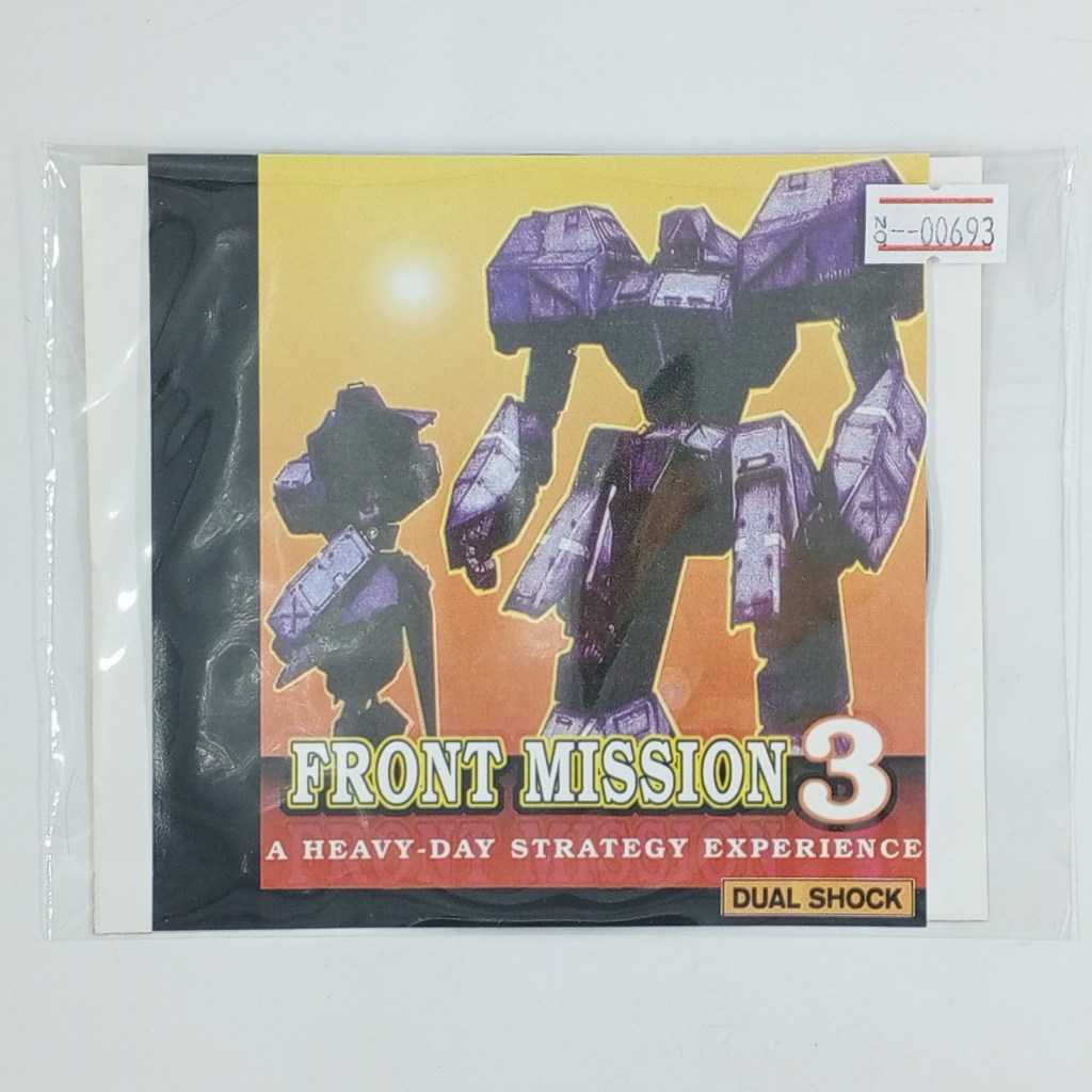 [00693] FRONT MISSION 3 (US) แผ่นเกมก็อปปี้ PS1 แผ่นเกมปั๊มโรงงาน มือสองสภาพดี