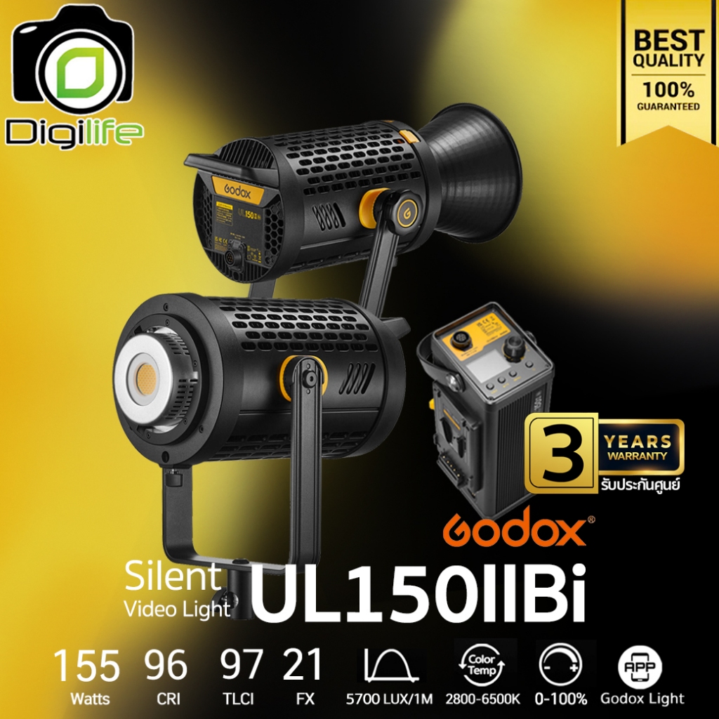 Godox LED UL150IIBi 155W 2800-6500K Bowen Mount - รับประกันศูนย์ Godox Thailand 3ปี / Digilife Thailand