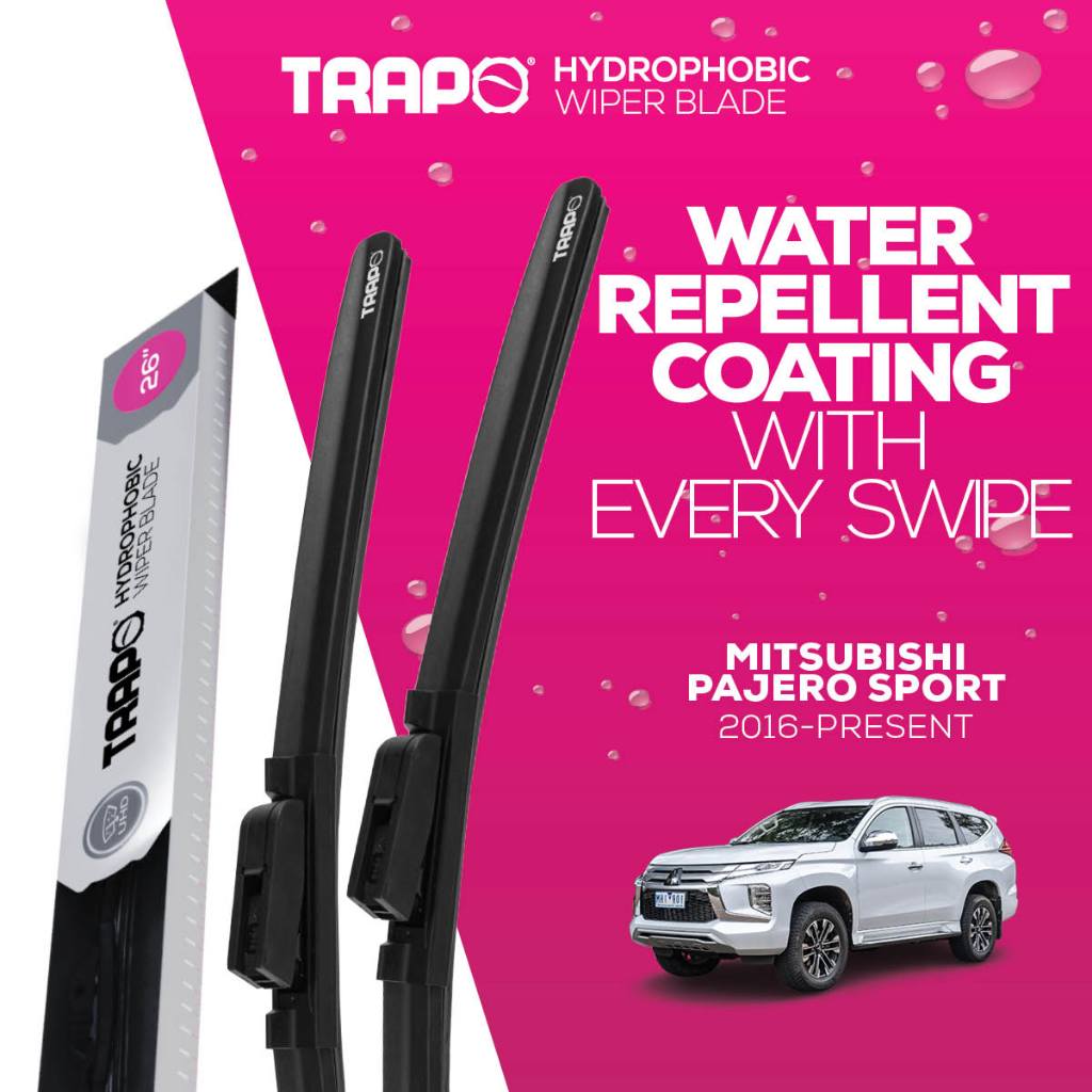 ที่ปัดน้ำฝน Trapo Hydrophobic Mitsubishi Pajero (2016-ปัจจุบัน) 1 คู่