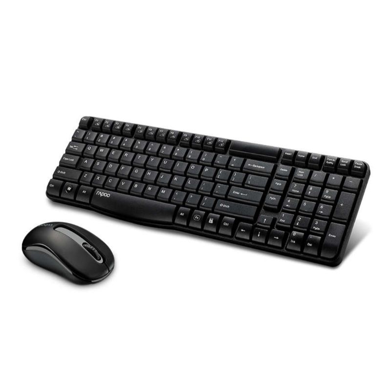 คีย์บอร์ดและเม้าส์ไร้สายRAPOO X1800S WIRELESS OPTICAL COMBO [TH/ENG] (KB-X1800S-BK) BLACK