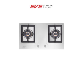 EVE เตาแก๊ส 2 หัวคู่ แบบฝัง หัวเตาทองเหลือง หน้าเตาสแตนเลส H…
