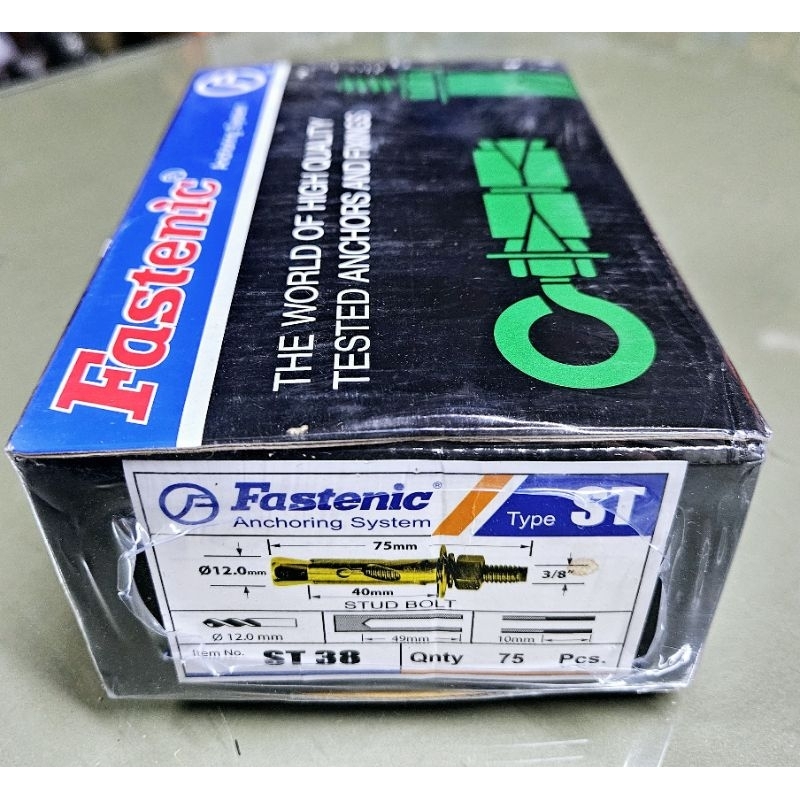 FASTENIC *ราคาต่อ 1 กล่อง ST38 พุกเหล็ก 3/8" ST พุกเบอร์17 พุกเหล็ก 3หุน