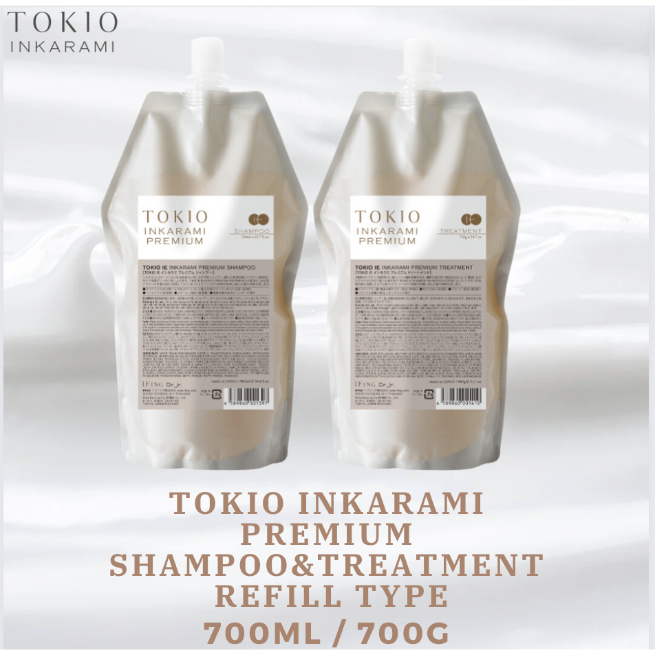 [TOKIO] 【 refill】 INKARAMI PREMIUM  Shampoo 700ml Treatment 700g set  [Direct from Japan]