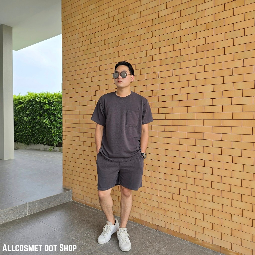 ชุดเซ็ทผู้ชาย เสื้อ+กางเกง ผ้าวูลเวฟไม่ร้อน นุ่ม ทิ้งตัว ไม่ยับ ซักแล้วไม่ต้องรีด By A.COSMET - รูปที่ 6