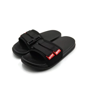 Gpatt : Double Velcro Stripes Sandals รองเท้าแตะสวมผู้หญิงแฟชั่นพื้นนุ่ม ลายคาดหลากสี รองเท้าแตะผู้หญิง รองเท้าแตะใส่สบา