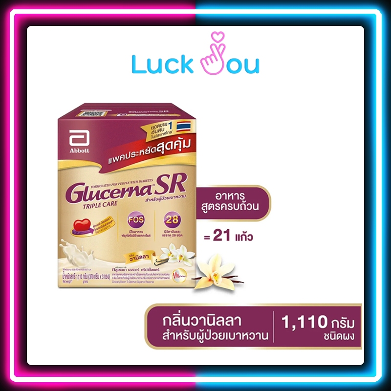 มีโปร🎉นม GLUCERNA SR TRIPLE CARE 1110G (370Gx3) กรัม