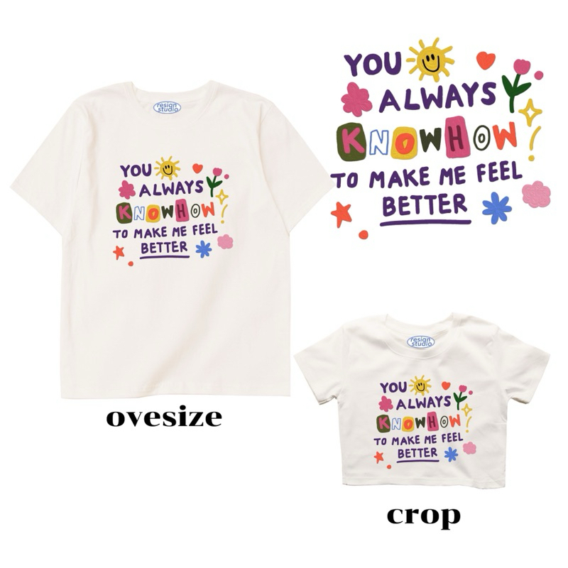 Resign studio เสื้อยืด Crop & Oversize - You better