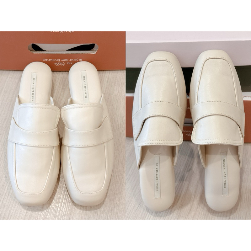 ✅ส่งด่วน✅ 🍦รองเท้าปิดหัว แบรนด์ Seira ไซซ์ 35 สีขาวครีม🍦