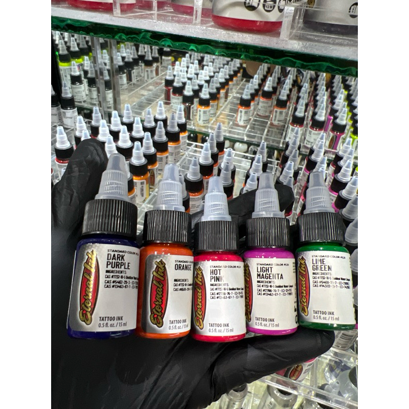 หมึกสัก ETERNAL INK แท้100% ขนาด ครึ่งออนซ์ 1/2oz (15ml)