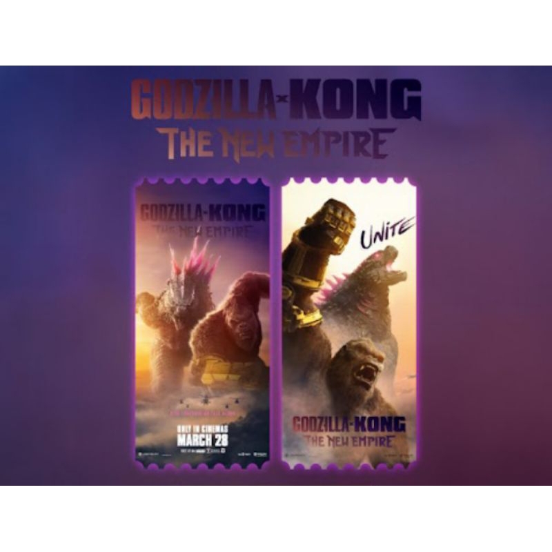 Collectible Ticket Godzilla x Kong The New Empire ก็อดซิลล่า ปะทะ คอง 2 ลิขสิทธิ์แท้จาก SF Cinema ก็อตซิลล่า ภาค2 คิงคอง