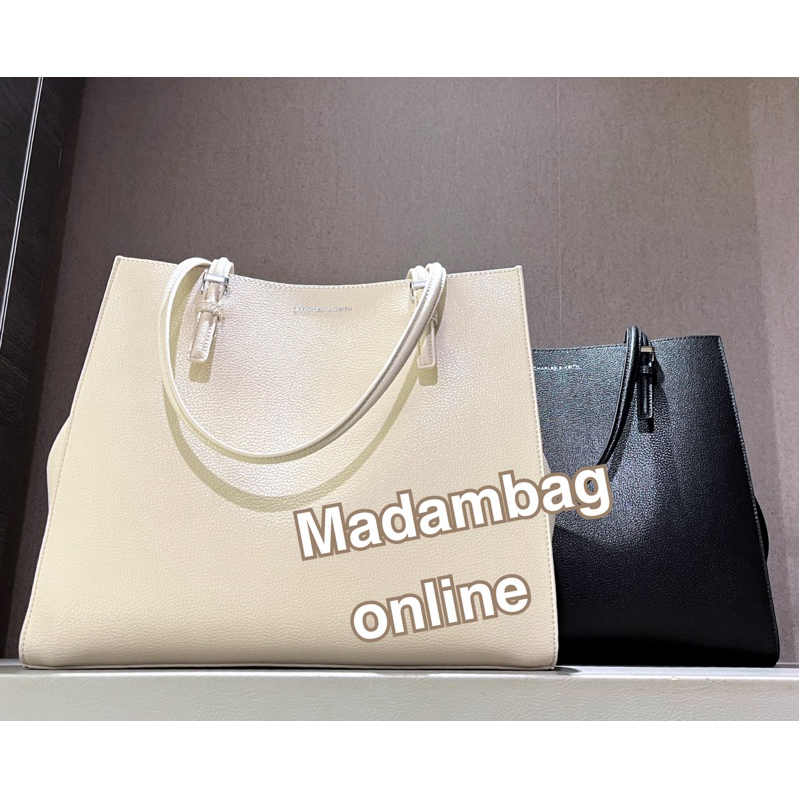 CHARLES &amp; KEITH Large Double Handle Tote Bag กระเป๋าถือใบใหญ่ สะพายไหล่