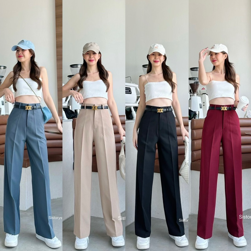 กางเกงทรงกระบอกกลาง รุ่นBasic Sistory