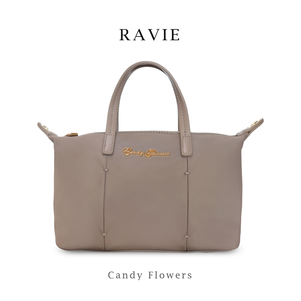 Candy Flowers กระเป๋าผ้าไนล่อนที่เงาสวยที่สุด รุ่น Ravie เรียบๆ แต่ดูดี น่ารัก น่าใช้ด้วยขนาด 9 นิ้ว