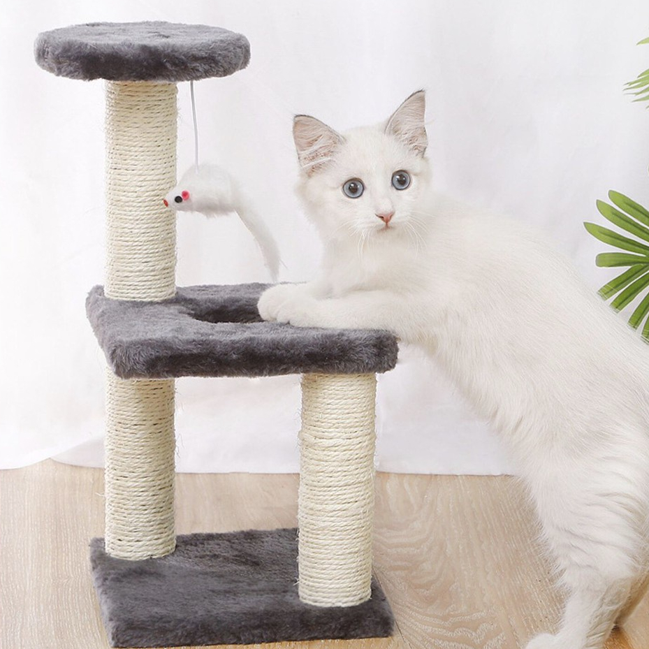 ✨New✨คอนโดแมว 3 ชั้น ที่ลับเล็บแมว คอนโดมินิ ของเล่นสัตว์เลี้ยง เสาลับเล็บแมวมินิ #P003