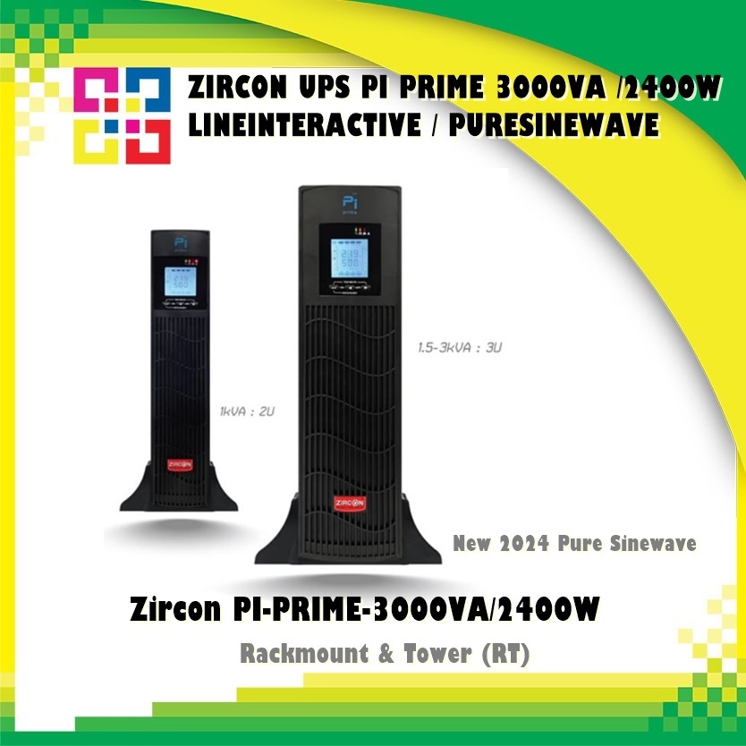 ZIRCON UPS PI-PRIME-3000VA/2400W/LINEINTERACTIVE/PURESINEWAVE