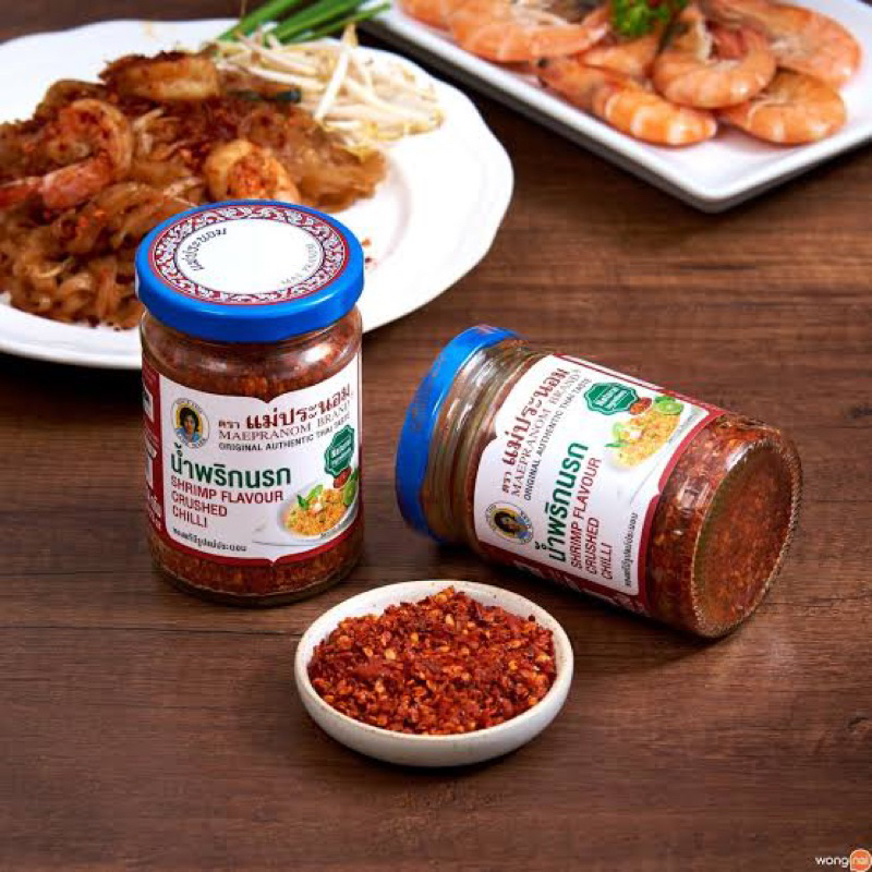 แม่ประนอม น้ำพริกนรก 67กรัม fl shrimp flavor crushed chili fl