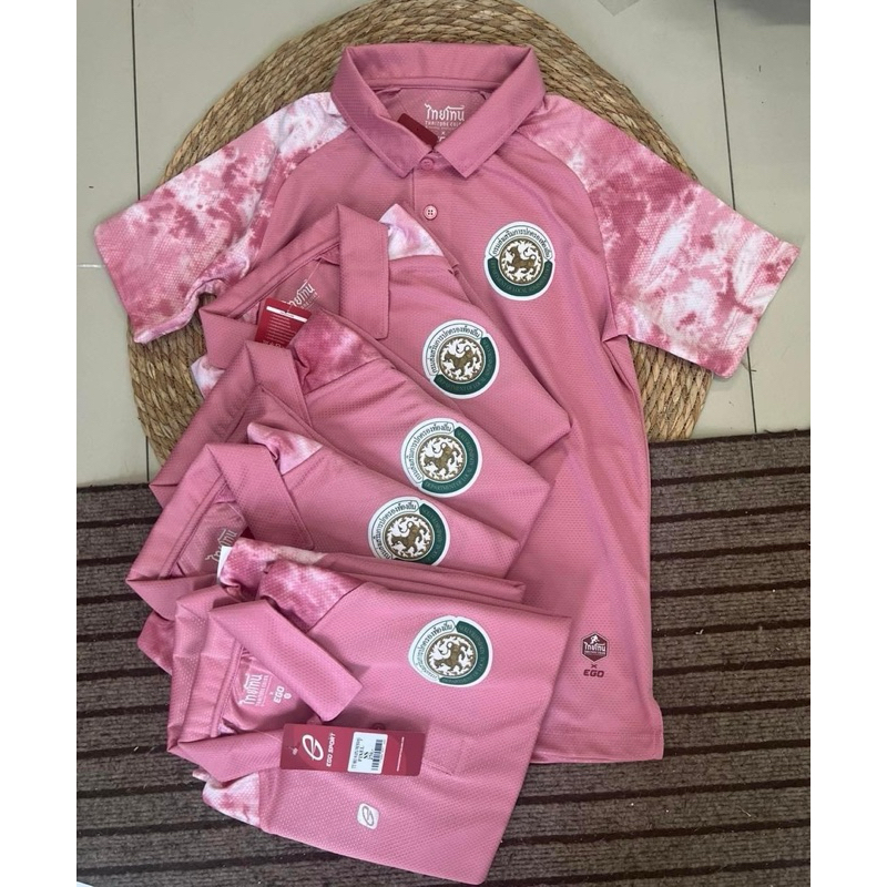 เสื้อโปโลEgoTT-01 Logoปกครองท้องถิ่นผ้าขอบกัมหยี่
