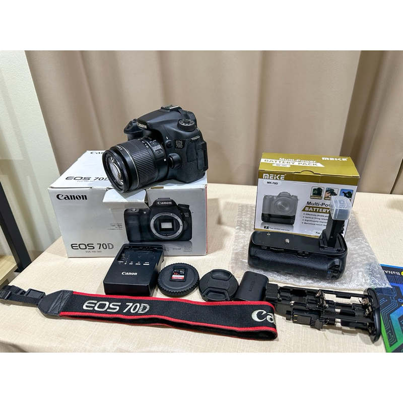 Canon EOS 70D + Lens Cannon 18-55 IS สภาพหล่อๆ พร้อมของแถม ให้หมดไม่มีกั้ก สอบถามได้นะครับ