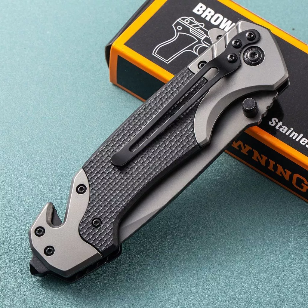 BROWNING Outdoor Folding Knife มีดปอกผลไม้ มีดทำอาหารแคมป์ปิ้ง บราวนิง อุปกรณ์เดินป่า EDC thumbnail 4