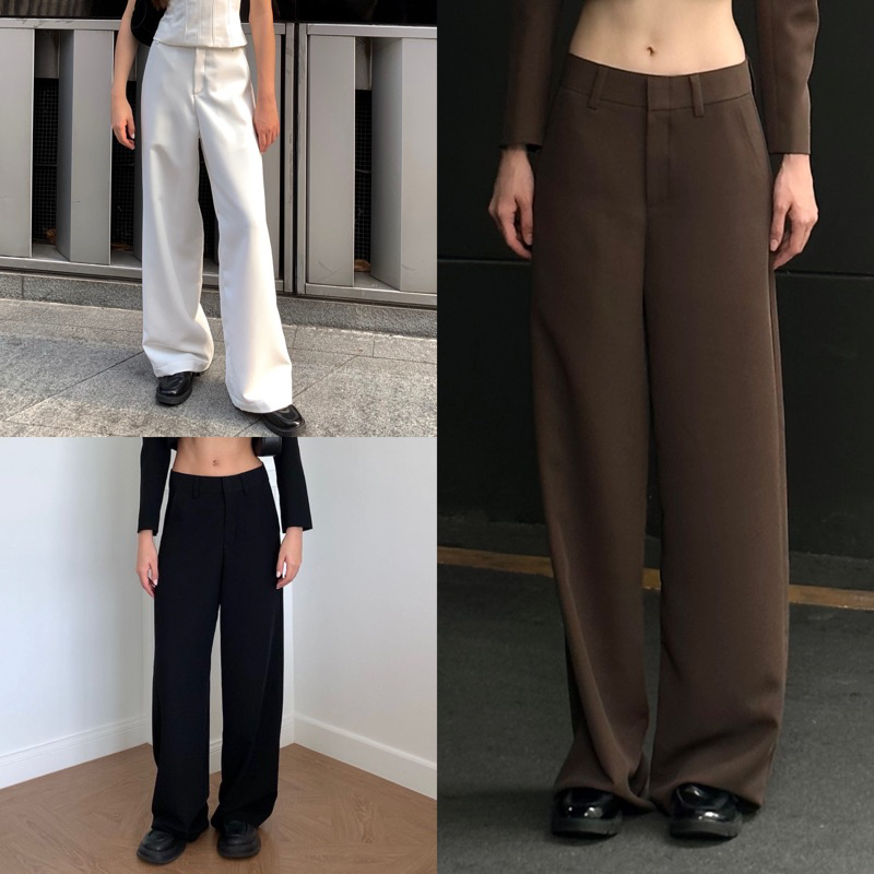 Keith trousers กางเกงทรงกระบอก พร้อมส่ง