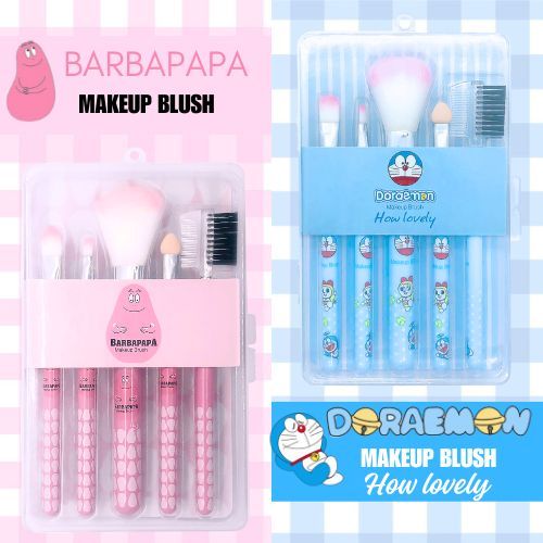 ชุดแปรงแต่งหน้าโดราเอมอน 5 ชิ้น Doraemon Brush Set