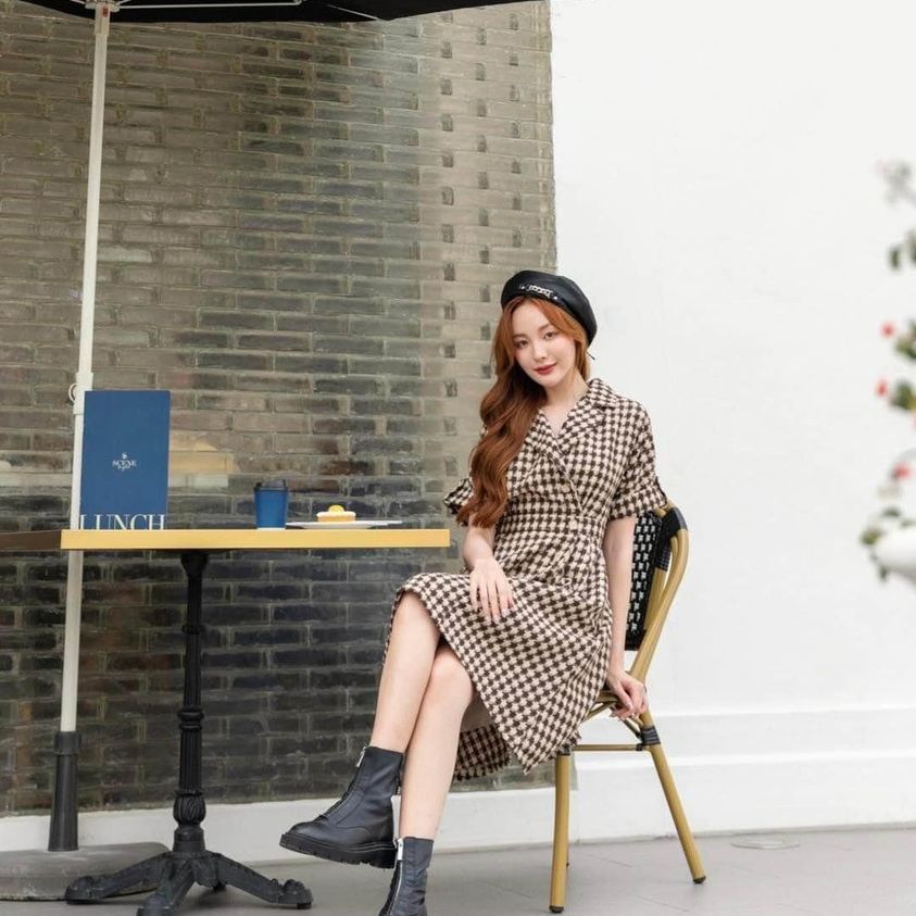 (New) Joobs Studio เดรสผ้าทวิต Winter Ivy Dress