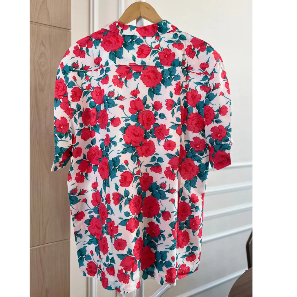 เสื้อฮาวายแขนสั้นลายกุหลาบแดง Red Rose Hawaii Shirt thumbnail 5