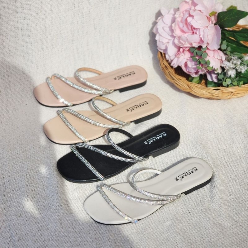 🪶 OHODOODEE 🦩 รองเท้าแตะส้นเตี้ยสายสวยหรูดูแพง C244 🦩  🪶