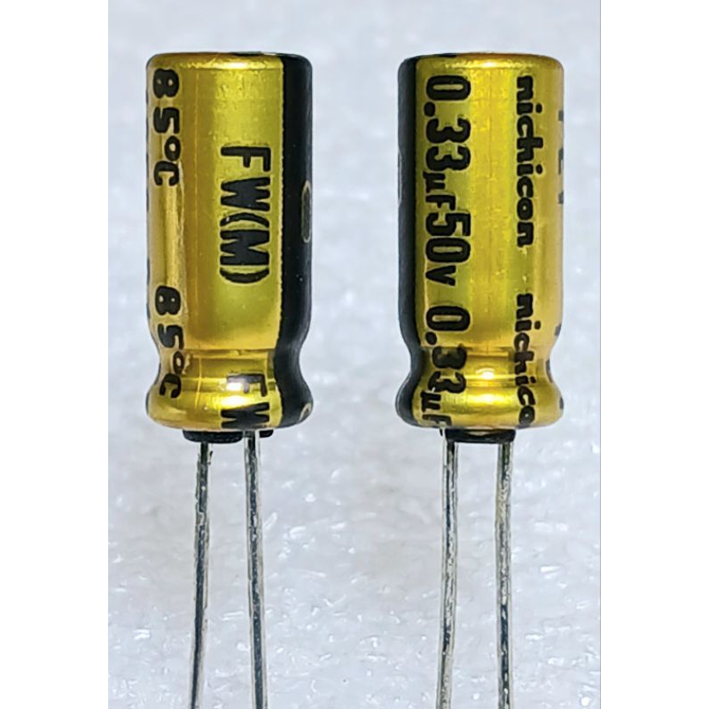Nichicon FW 0.33uf 50v capacitor ตัวเก็บประจุ คาปาซิเตอร์