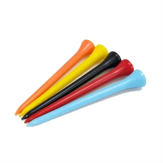 2BH ทีพลาสติก ทีตั้งลูกกอล์ฟ ทีกอล์ฟ ขนาด 42mm 54mm 70mm 83mm คละสี 10 ชิ้น