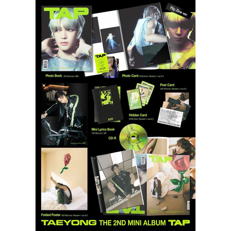 {ไม่พร้อมส่ง-รอบไซน์ ได้การ์ดพิเศษ} TAEYONG - TAP 2nd mini album_FlipZine ver. (Apple Music 🍎/ Make ⭐️ / SM Store 🏬
