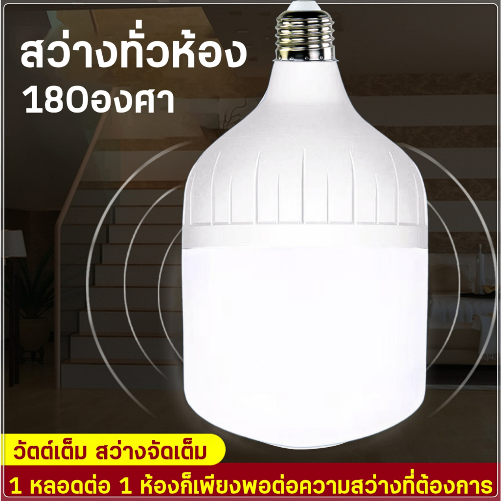 หลอดไฟLED ทรงกระบอก แสงขาว led light หลอด LED ขั้ว E27หลอดไฟ E27 Daylight 6500K หลอดไฟ - รูปที่ 3