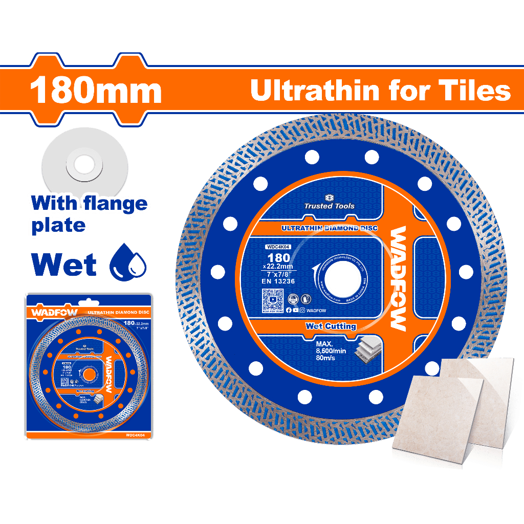 ใบตัดเพชรแบบบาง WADFOW ขนาด 7 นิ้ว และ 9 นิ้ว WDC4K04-WDC4K05