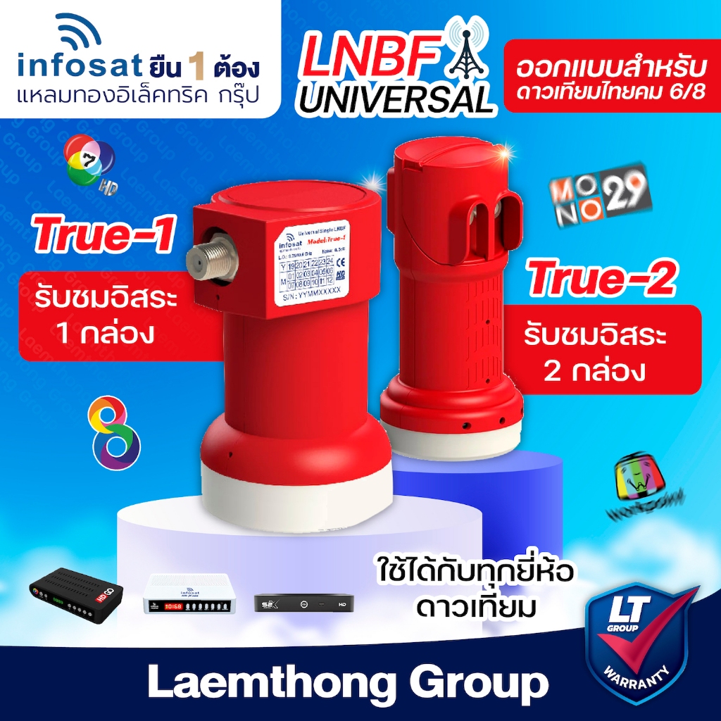 infosat lnb universal true-1 ,2 รองรับ ไทยคม8 แยกจุดรับชมอิสระ - ltgroup