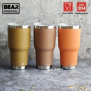 สลักชื่อฟรี!!แก้ว BEAR 30 ออนส์ สี Powder Coat ของเเท้100% เก็บความเย็นได้ยาวนาน ไม่มีไอน้ำ