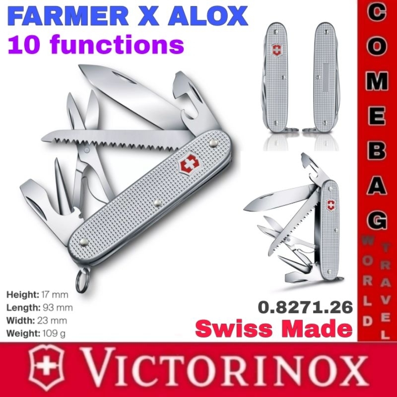 มีดพับVictorinox Farmer X Alox 93 mm. 10 ฟังก์ชั่น ของแท้ผลิตสวิส หมายเลขสินค้า: 0.8271.26