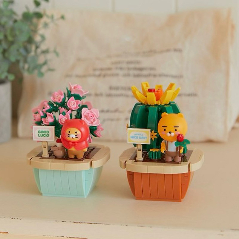 🇰🇷Pre-order ตัวต่อ,เลโก้ ไรอัน/ชุนซิก Mini Pot Brick Figure Ryan/Choonsik kakao friends